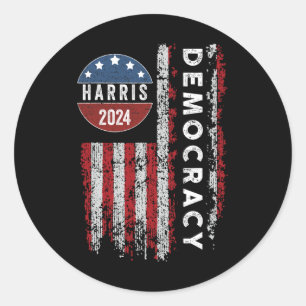 Sticker Rond Harris- Kamala 2024 Président démocrate américain