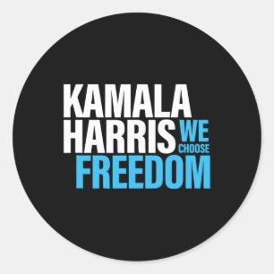 Sticker Rond Harris Pour Président Campagne Électorale 2024 Lib