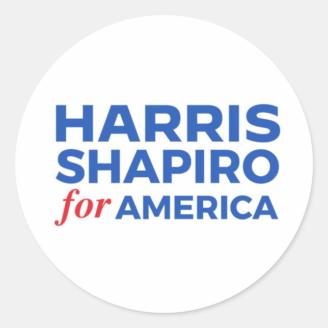 STICKER ROND HARRIS SHAPIRO POUR L'AMÉRIQUE (Devant)