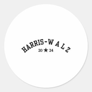 Sticker Rond Harris Tim Walz Élection de base-ball de police 20