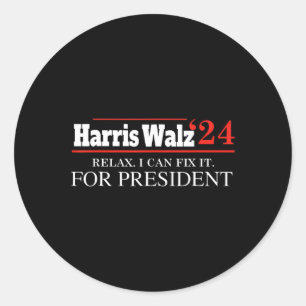 Sticker Rond Harris Waltz 2024 Election Kamala Harris Tim Waltz