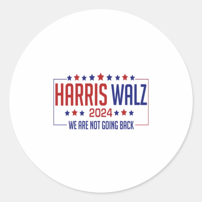 Sticker Rond harris walz (Devant)