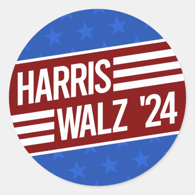 Sticker Rond Harris Walz (Devant)
