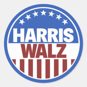 Sticker Rond Harris Walz