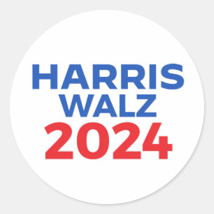 Sticker Rond Harris Walz 2024
