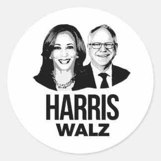 Sticker Rond Harris Walz 2024