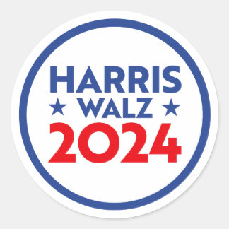 Sticker Rond Harris Walz 2024