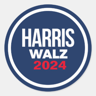 Sticker Rond Harris Walz 2024