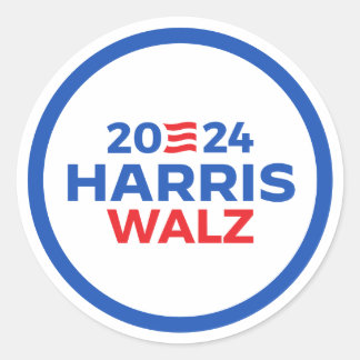 Sticker Rond Harris Walz 2024