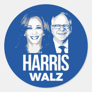 Sticker Rond Harris Walz 2024