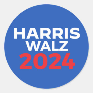 Sticker Rond Harris Walz 2024