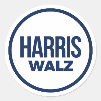 STICKER ROND HARRIS WALZ 2024
