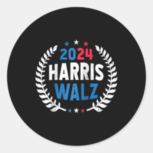 Sticker Rond Harris Walz 2024 Election Kamala Harris Tim Waltz