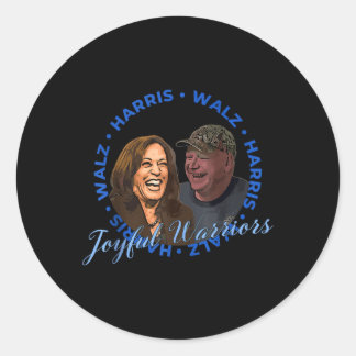Sticker Rond Harris Walz Joyful Warriors Walz Kamala Harris 202