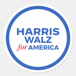 Sticker Rond Harris Walz pour l'Amérique 2024