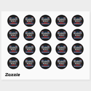 Sticker Rond Harris Walz Waltz 2024