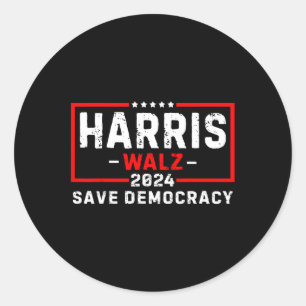 Sticker Rond Harris WAlzheimer 2024 Harris Waltz Democratic Vp