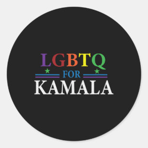 Sticker Rond Harris WAlzheimer 2024 Pour Le Président Lgbtq Pri