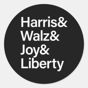 Sticker Rond Harris Wheimer Joy Liberty Vote Kamala Harris Pres
