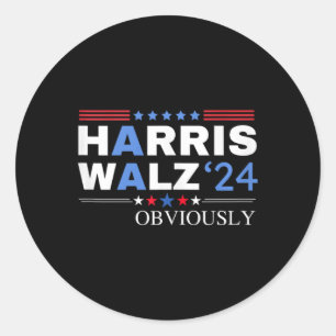 Sticker Rond Harris Wheimer Waltz 2024 Harris W Joy Liberty