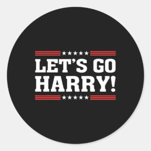 Sticker Rond Harry B Funny Harris W Allons-y Harry 2024 Kamala