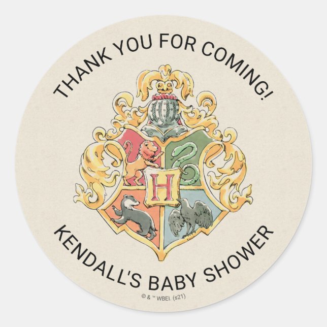 Sticker Rond Harry Potter Baby shower Merci (Devant)