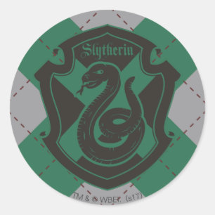 Sticker Rond Harry Potter   Blason de fierté de la maison Serpe