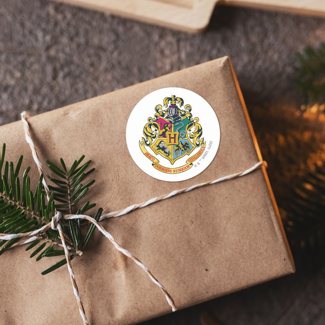 Sticker Rond Harry Potter | Cimier de Poudlard - Couleur complè (Créateur téléchargé)