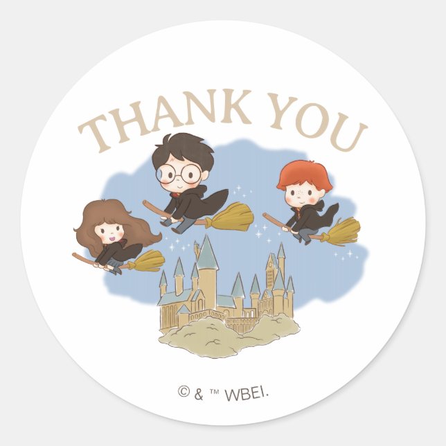 Sticker Rond Harry Potter et Hogwarts Baby Shower Magique (Devant)
