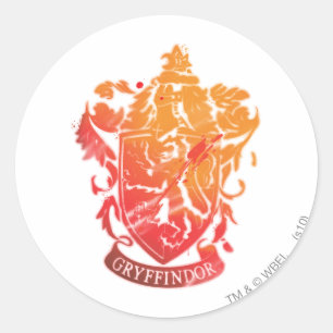 Sticker Rond Harry Potter   Gryffindor Crest - Splattered