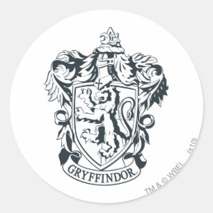 Sticker Rond Harry Potter   Gryffindor Stencil Esquisse