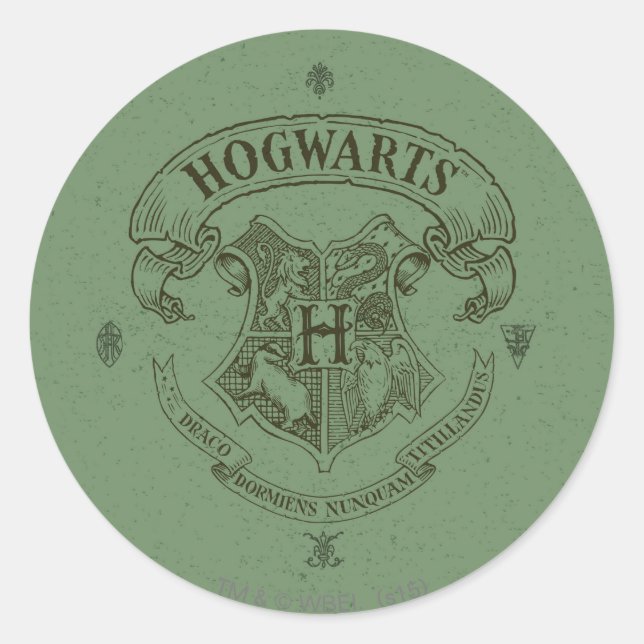 Sticker Rond Harry Potter | Hogwarts Banner Crest (Devant)