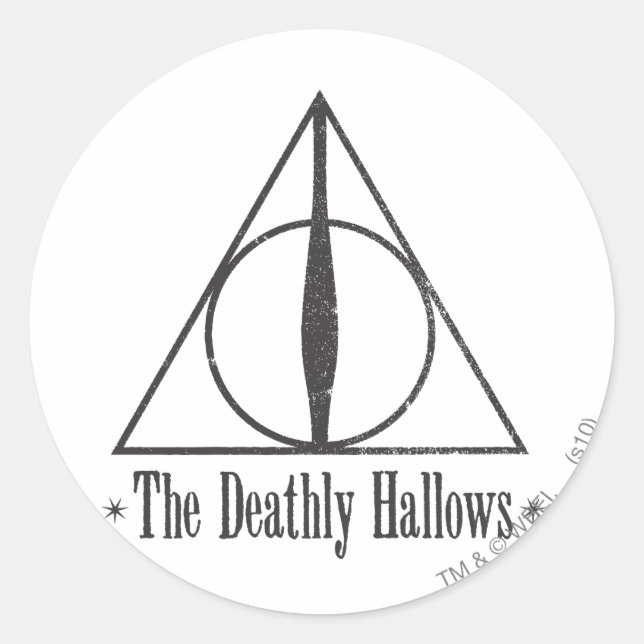 Sticker Rond Harry Potter | L'Emblème Des Hauteurs Mortelles (Devant)