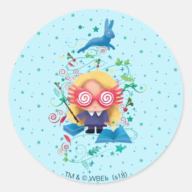 Sticker Rond Harry Potter | Luna Lovegood Graphic (Devant)