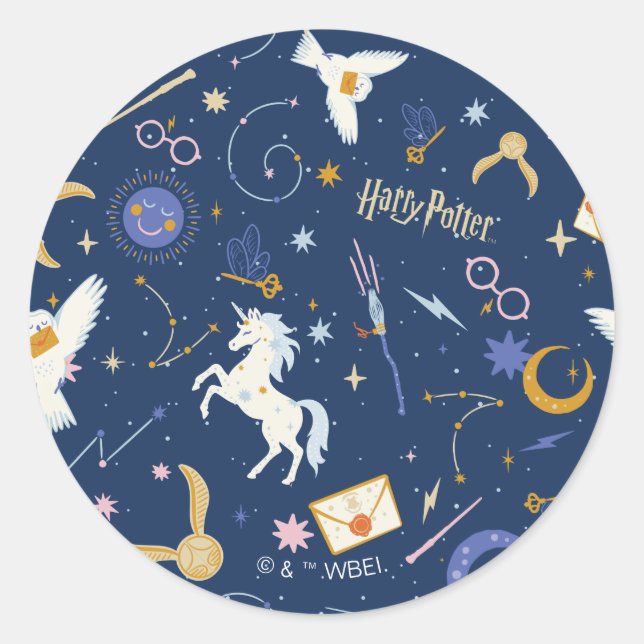 Sticker Rond HARRY POTTER™ Motif icône du solstice d'été (Devant)