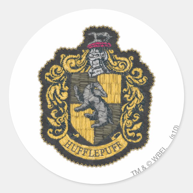 Sticker Rond Harry Potter | Patch de blason de Poufsouffle (Devant)