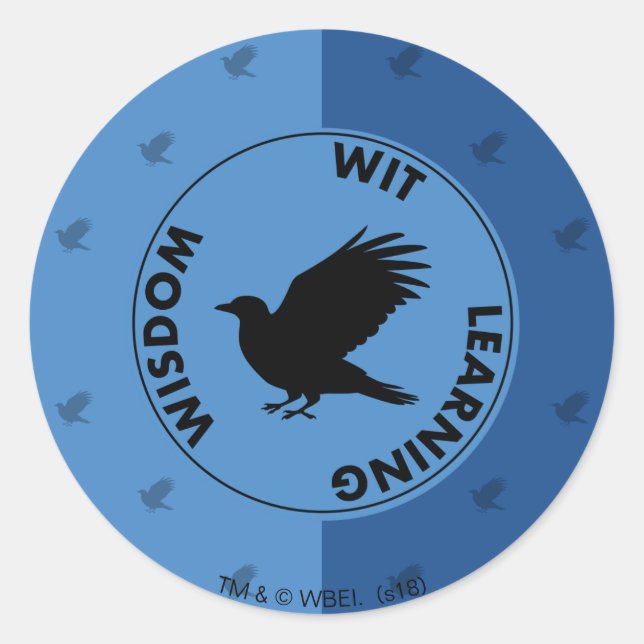 Sticker Rond Harry Potter| RAVENCLAW™ House Traits Graphique (Devant)