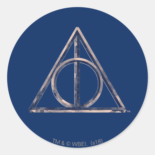 Sticker Rond Harry Potter | Reliques de la Mort Aquarelle (Devant)