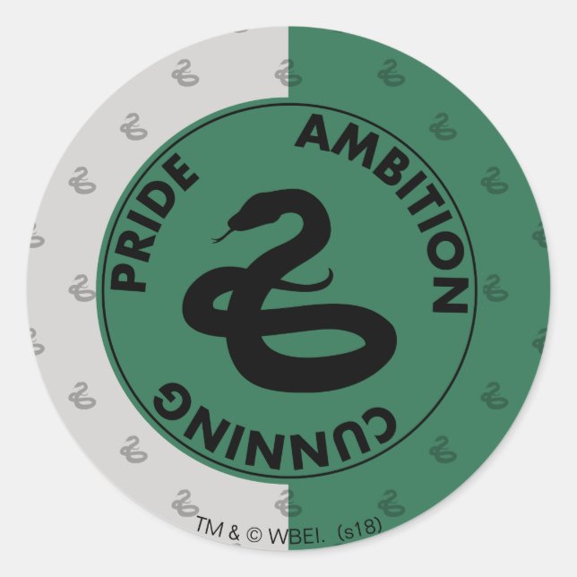 Sticker Rond Harry Potter | SLYTHERIN™ Caractéristiques graphiq (Devant)