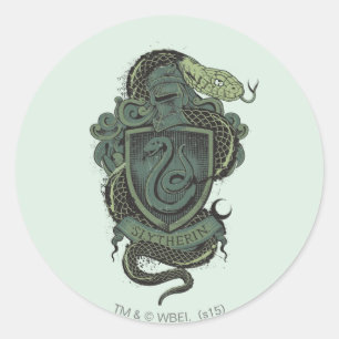 Sticker Rond Harry Potter   Slytherin Crest