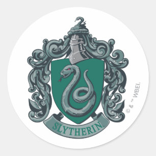 Sticker Rond Harry Potter   Slytherin Crest Green