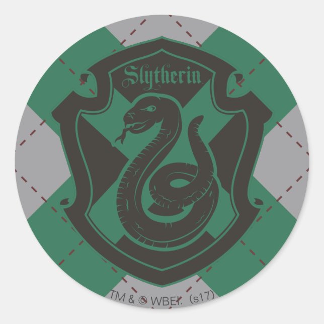 Sticker Rond Harry Potter | Slytherin House Pride Crest (Devant)