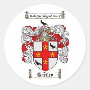 STICKER ROND HARTLEY FAMILLE CREST - HARTLEY COAT D'ARMES