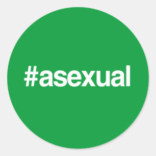 STICKER ROND HASHTAG ASEXUEL