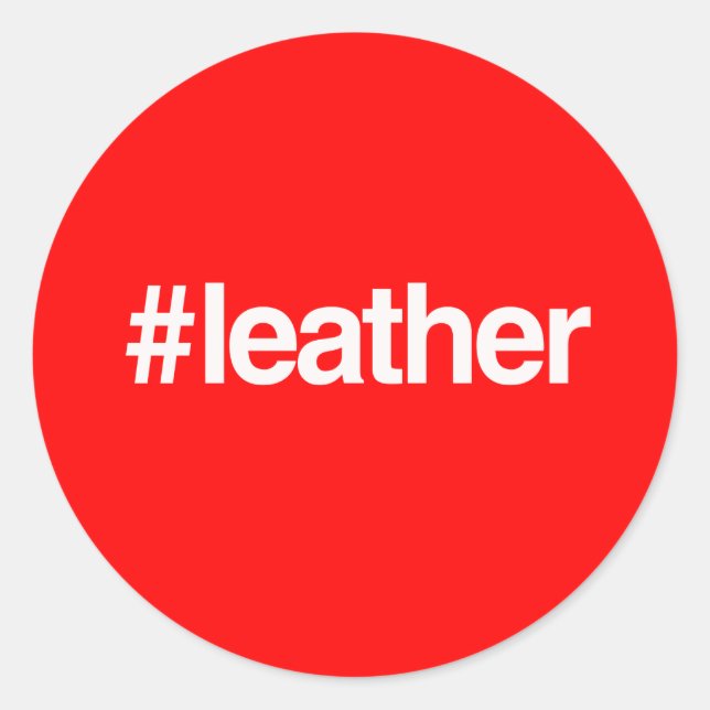 STICKER ROND HASHTAG CUIR (Devant)