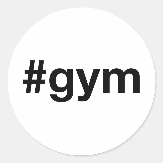 Sticker Rond Hashtag GYM (Devant)