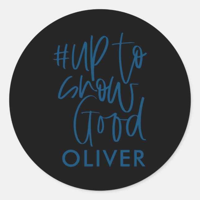 Sticker Rond Hashtag Noël Moderne de Bonne Qualité  (Devant)