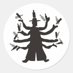 Sticker Rond Hassidic Bottle Dance