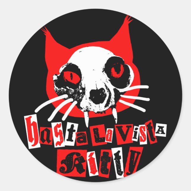 STICKER ROND HASTA LA VISTA KITÉ (Devant)