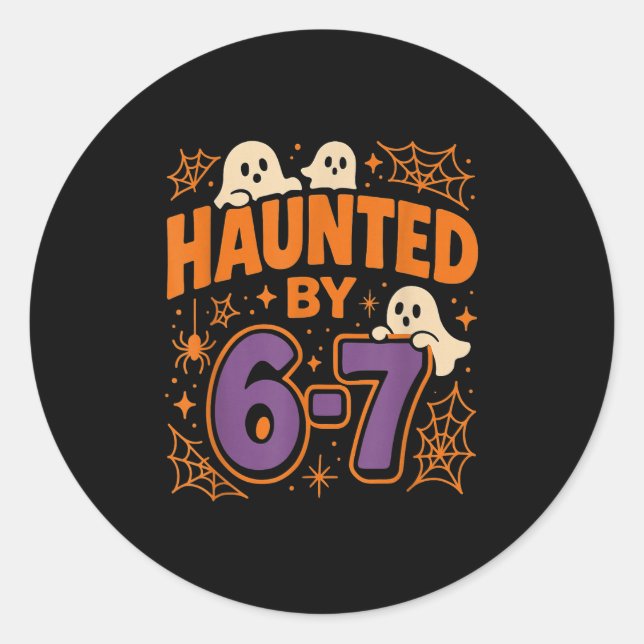 Sticker Rond Haunted By 6 7  (Devant)